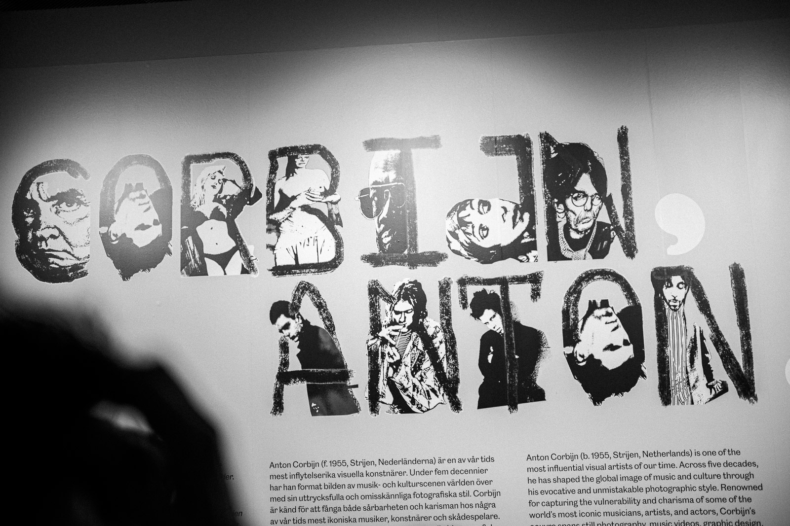 At the entrance: Something to read about the artist, Anton Corbijn